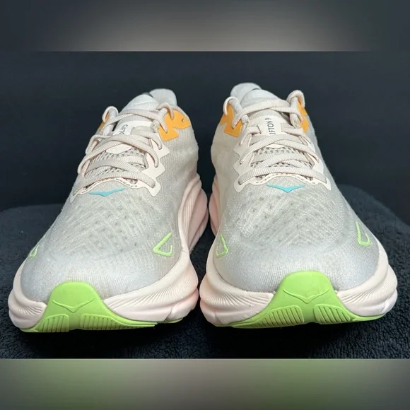 Hoka Women's Clifton 9 Lace Up Athletic Shoes Vanilla/Astral SIZE 10 D WIDE - Picture 8 of 12